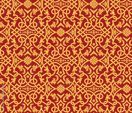 Vector seamless damask pattern