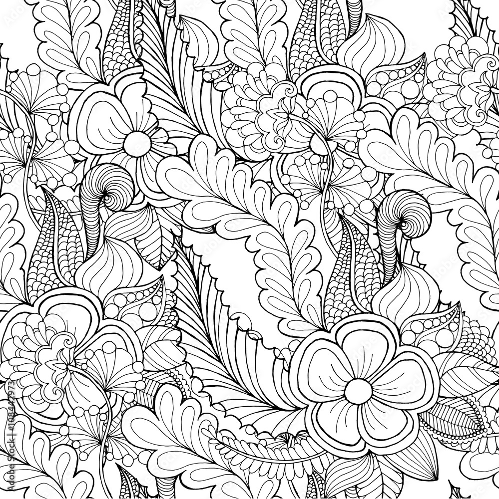 Fototapeta premium Floral seamless pattern.