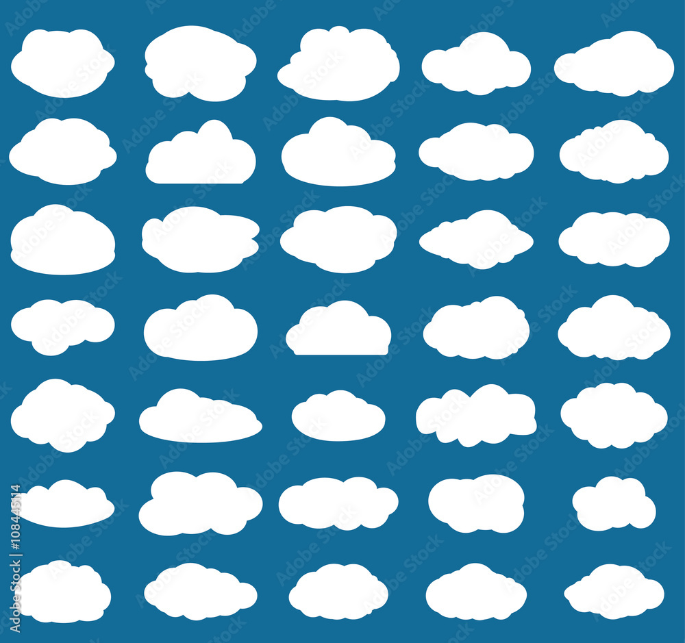 Clouds set vector illustartion Clouds set vector illustartion