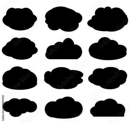 Clouds set vector illustartion