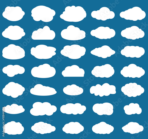 Clouds set vector illustartion