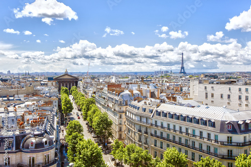 Panorama of Paris from the bird's-eye view