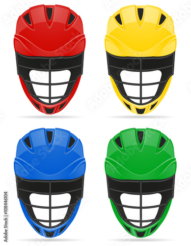 lacrosse helmets vector illustration