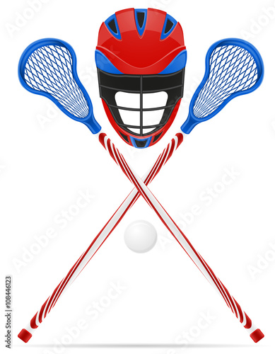 lacrosse equipment vector illustration