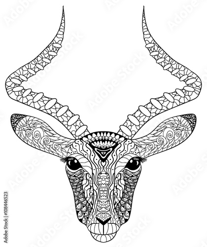 Adult coloring page for antistress art therapy. 