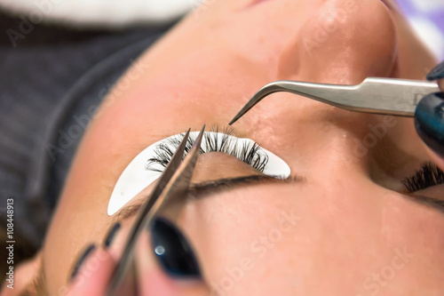 eyelash at the beauty salon, facials, make-up