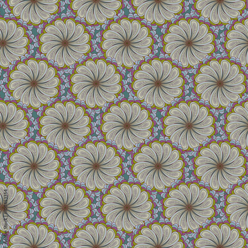 Colorful pattern - abstract flowers Colorful pattern - abstract flowers