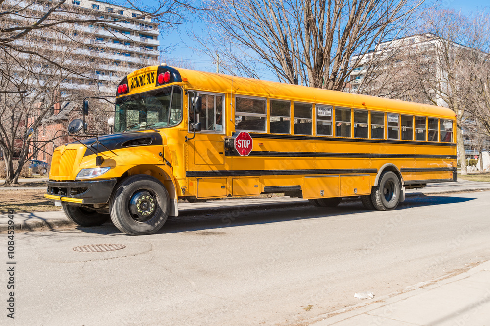 Yellow school bus in America
