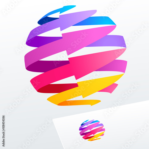 Abstract colorful vector logotype. Emblem for for Business, Technology, Corporation.