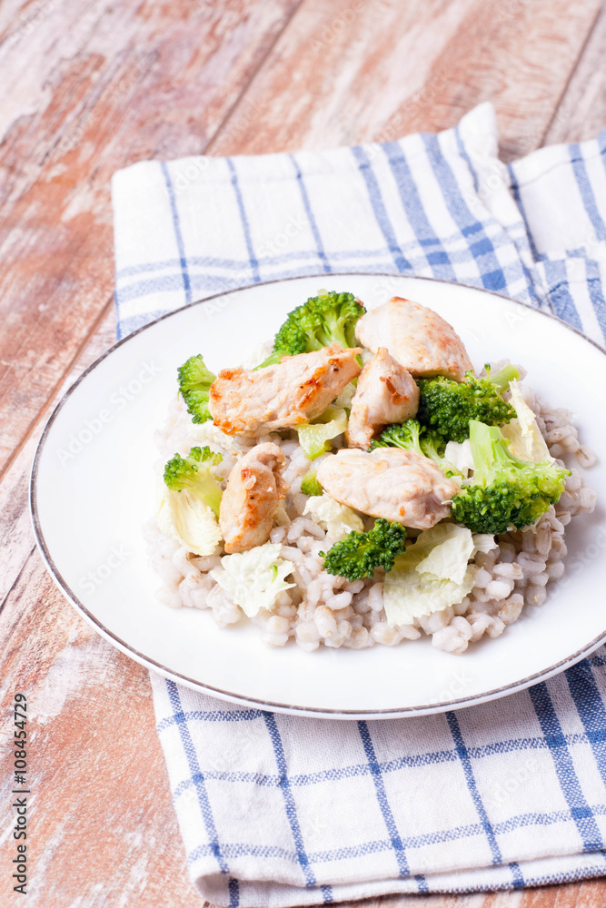 chicken fillet with broccoli