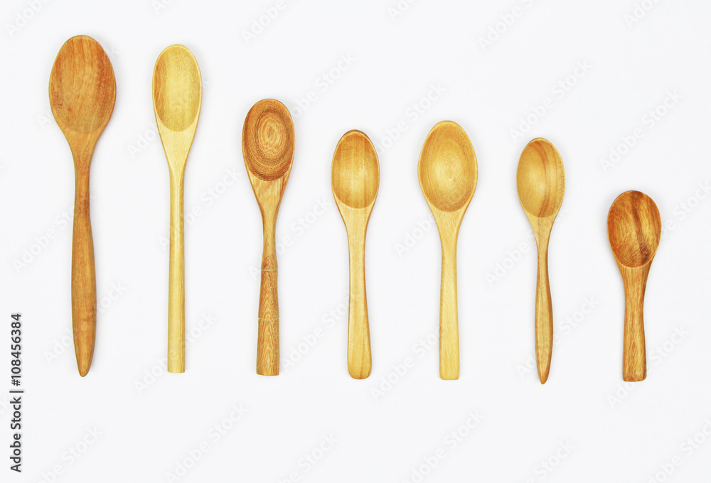 Wooden spoon natural wood color collection Wooden spoon natural wood color collection