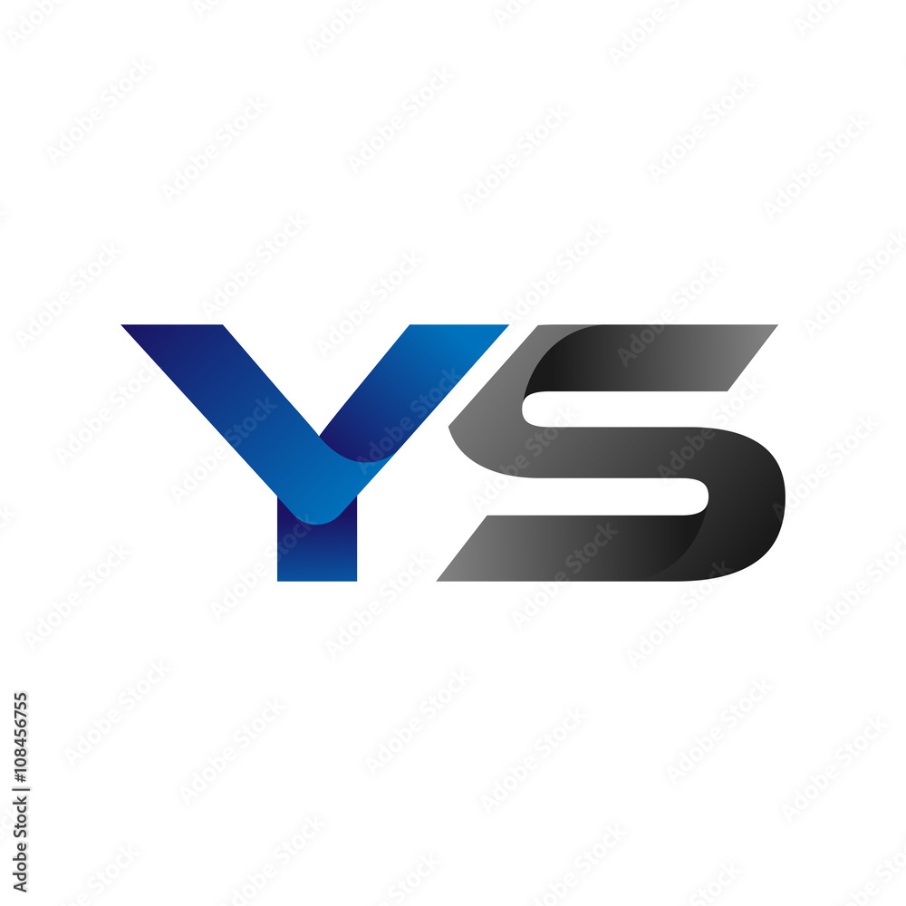 Modern Simple Initial Logo Vector Blue Grey Letters ys Modern Simple Initial Logo Vector Blue Grey Letters ys
