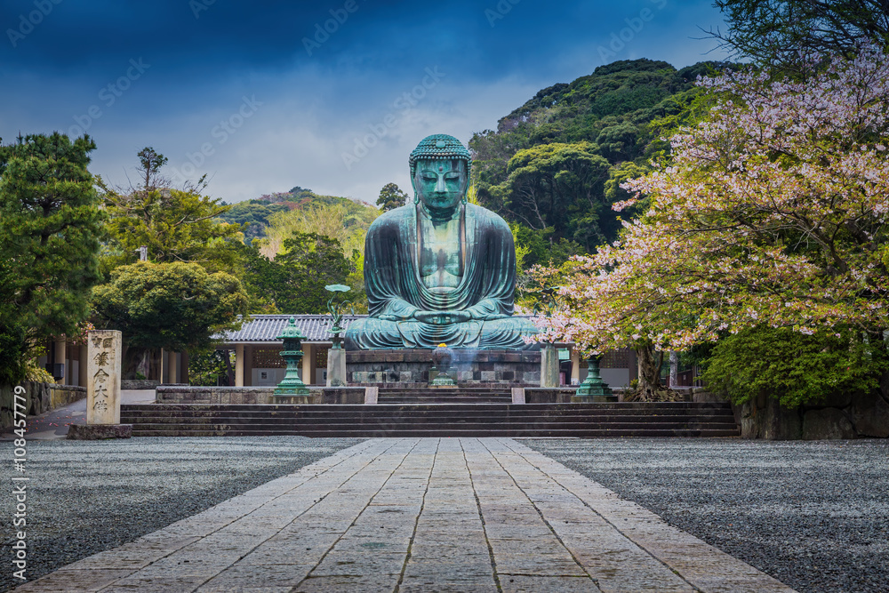 Famous Great Buddha bronze statue in Kamakura, Kotokuin Temple. Famous Great Buddha bronze statue in Kamakura, Kotokuin Temple.