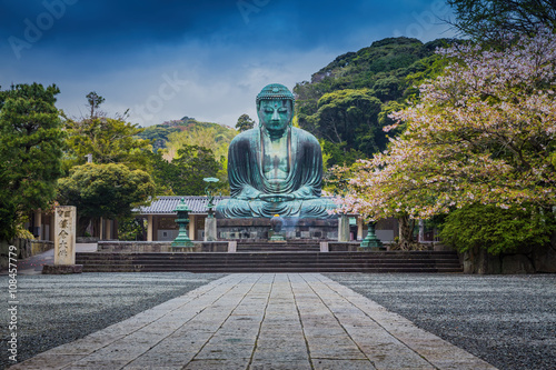 Tableau sur toile Famous Great Buddha bronze statue in Kamakura, Kotokuin Temple.