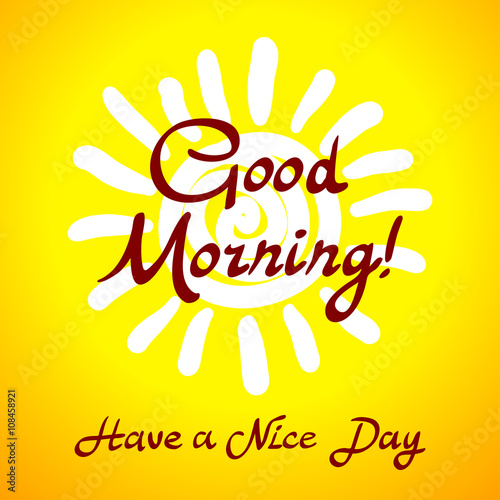 The winking sun. Have a nice day vector card