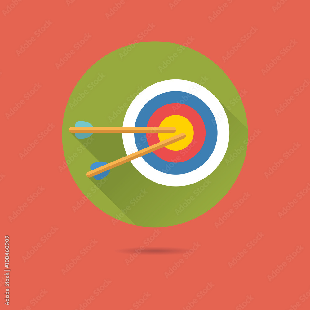 target flat design vector icon target flat design vector icon