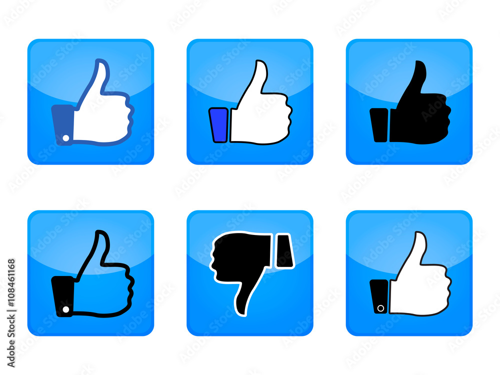LIKE icon, hand icon LIKE icon, hand icon