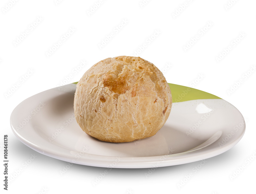 Brazilian cheese buns in white background. Pao de queijo. Brazilian cheese buns in white background. Pao de queijo.