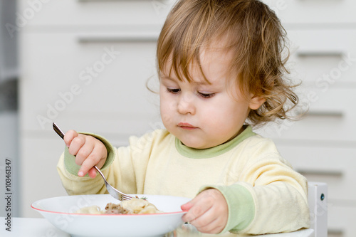 Little baby eating