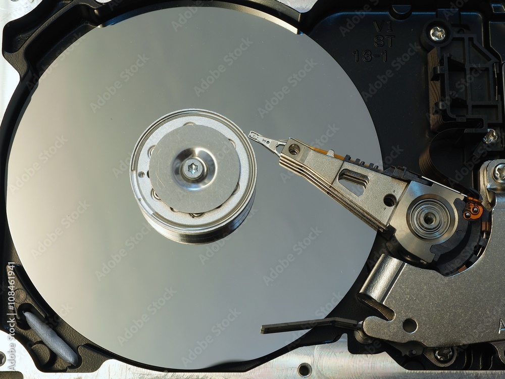 Close-up computer hard disk drive Close-up computer hard disk drive