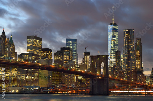 Manhattan at night.