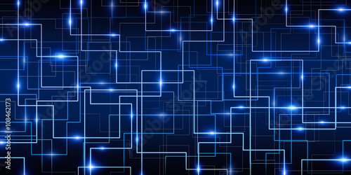 Abstract Blue Cyber Background