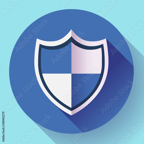 Free Download shield icon - protection symbol. Flat design style. - GFXLoad
