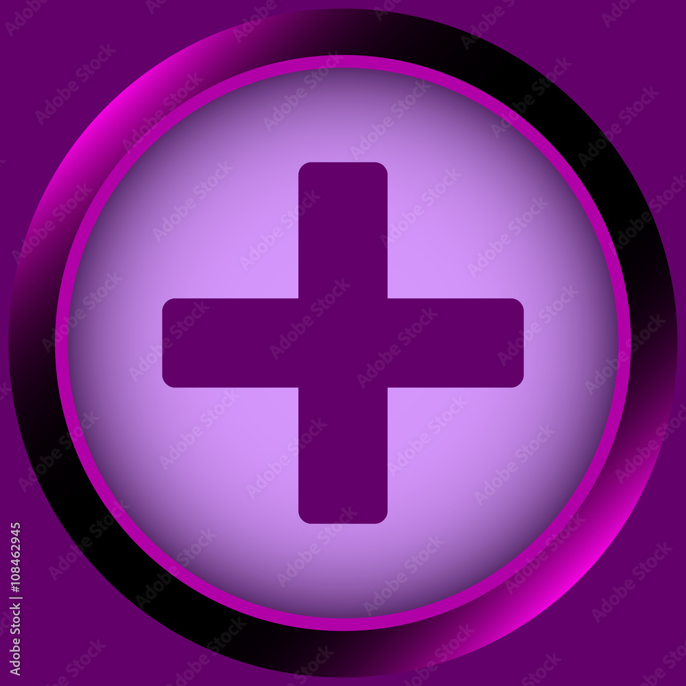 Obraz premium Icon violet plus