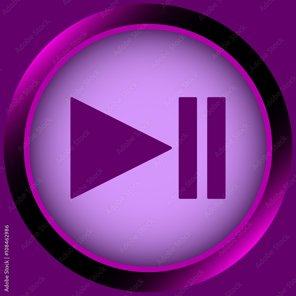 Icon violet pause symbol Icon violet pause symbol