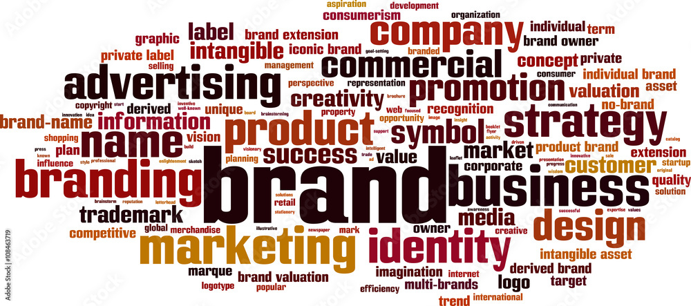 Brand word cloud concept. Vector illustration Brand word cloud concept. Vector illustration