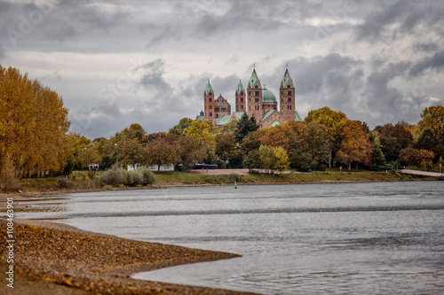 Kaiserdom Speyer vom Rhein aus gesehen photo