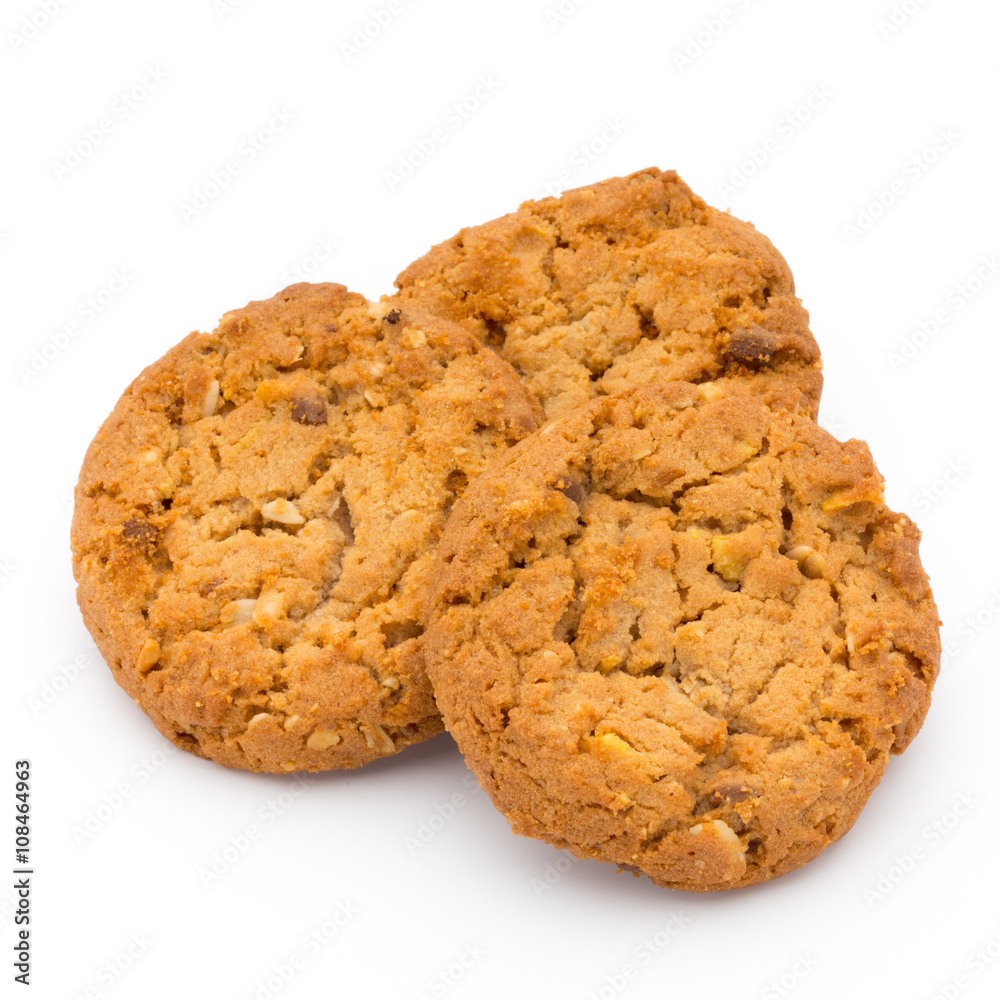 Oatmeal cookies with isolated background. Oatmeal cookies with isolated background.