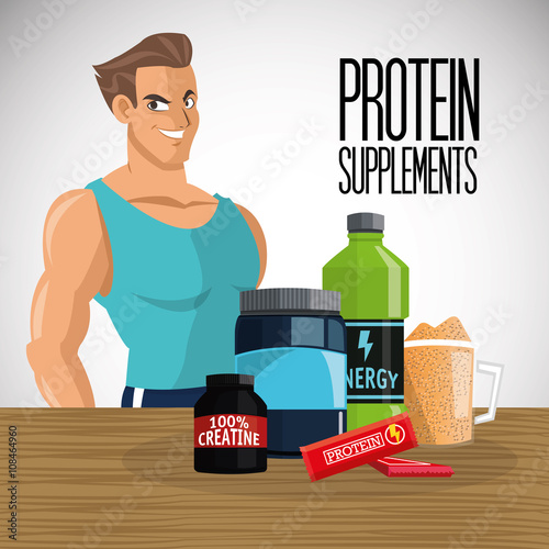 Icon of Protein Supplement design, vector illustration