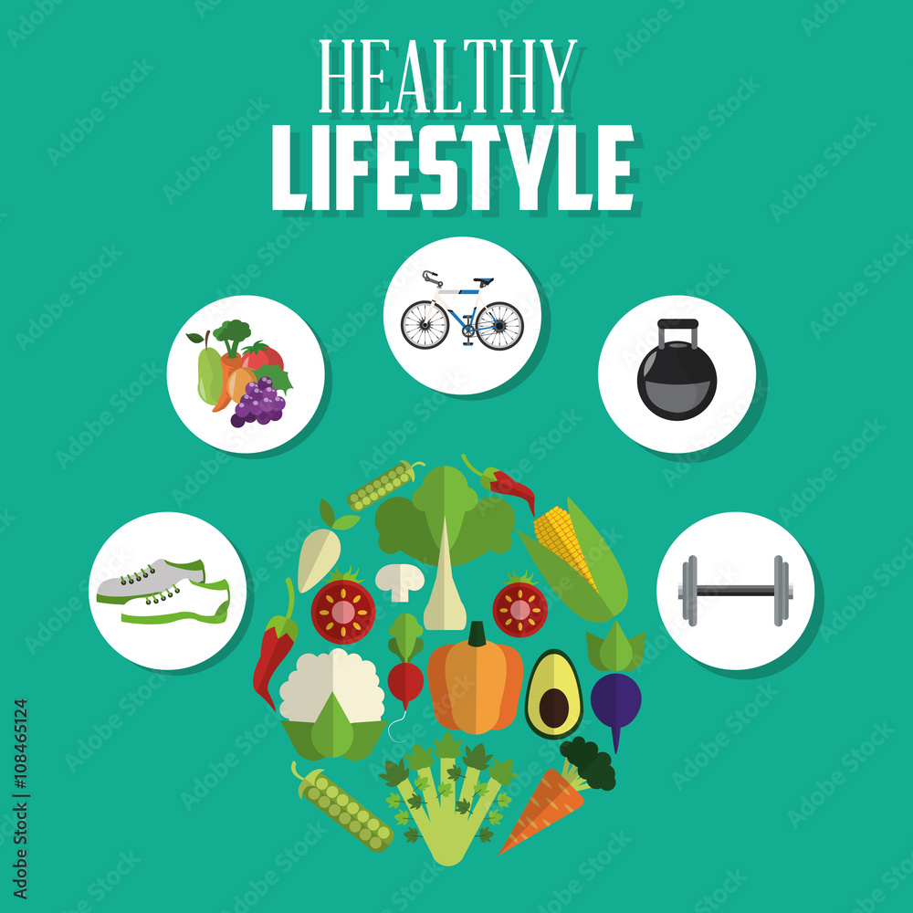 Icon of Healthy Lifestyle design, vector illustration