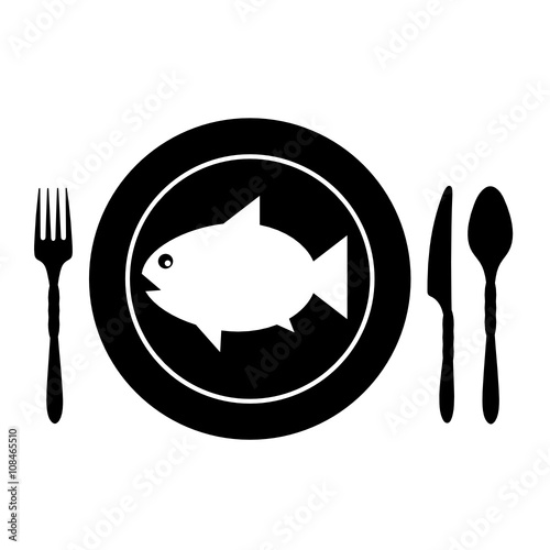 fish on plate illustration