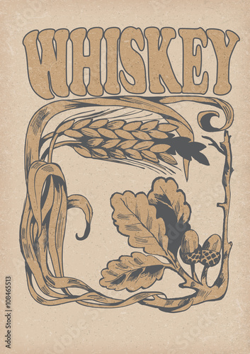  collection of graphic label. graphic symbol of cognac. grape branch. hand drawn. vector illustration