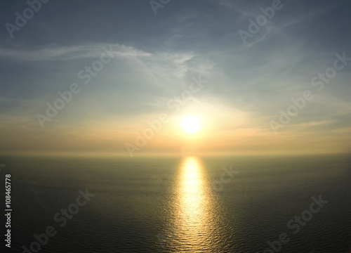 sunset time from view point seascape background