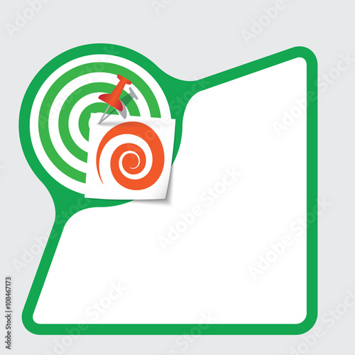 Abstract frame with paper and spiral