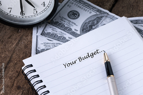 Wallpaper Mural Your Budget With Text Writting-Concept Photo. Torontodigital.ca