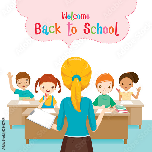 Teacher Teaching Students In Classroom, World Book Day, Back to school, Educational, Stationery, Book, Children, School Supplies, Educational Subject, Objects, Icons