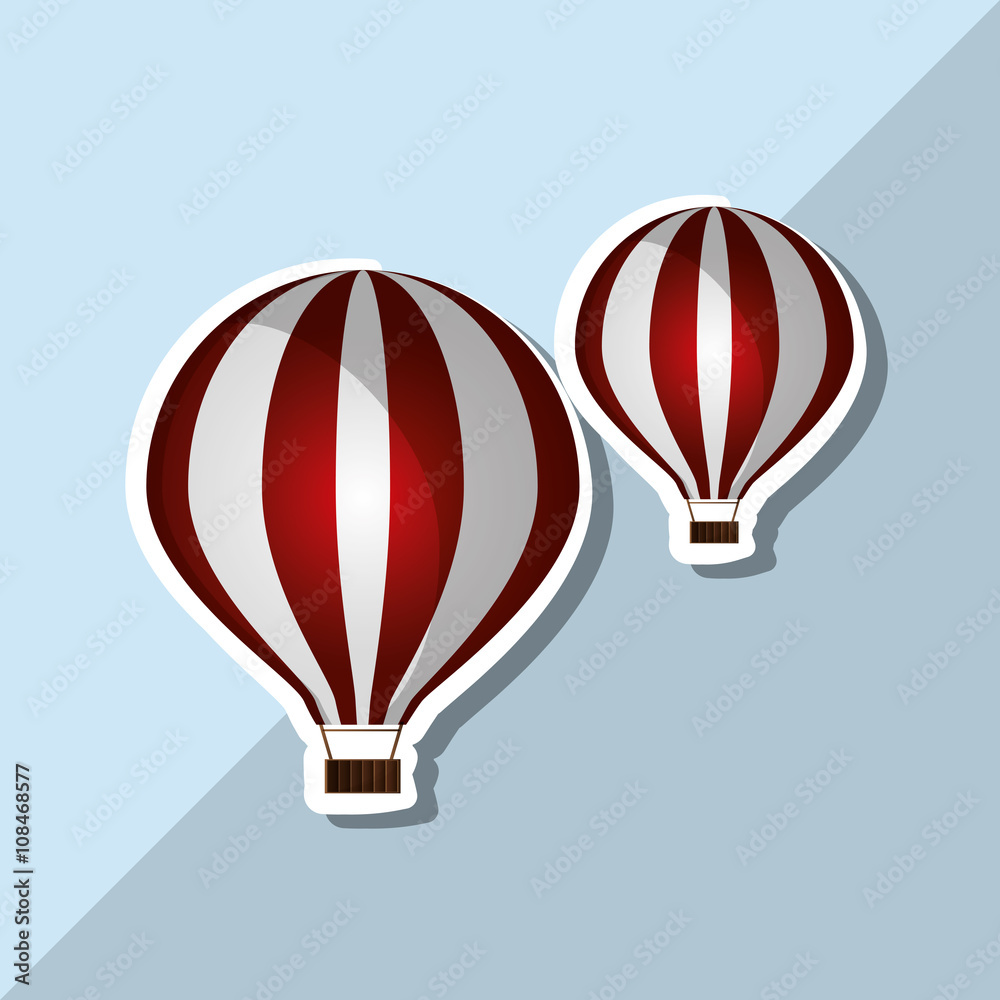 Fototapeta premium Hot air balloon graphic , vector illustration