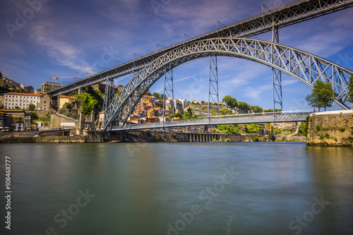 City of Porto in Portugal. Ponte Luiz I Bridge over Douro river © Lukasz Janyst