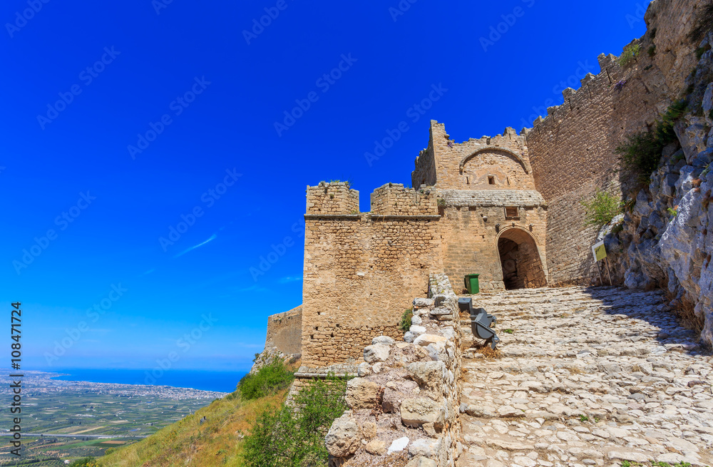medieval fortress of Acrocorinth up on the hill