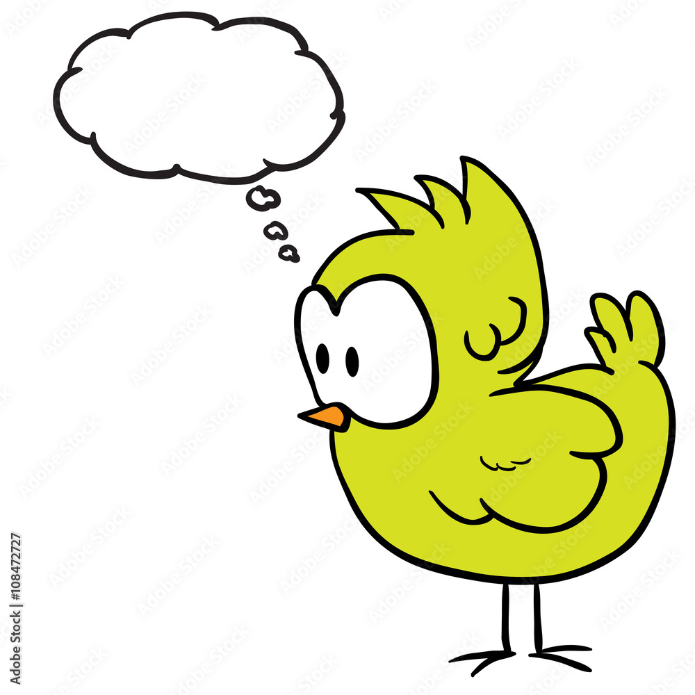 chicken with thought bubble chicken with thought bubble