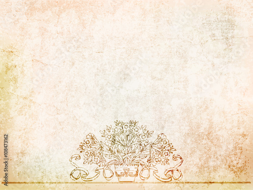 background antique drawing on the ancient wall.vector illustration