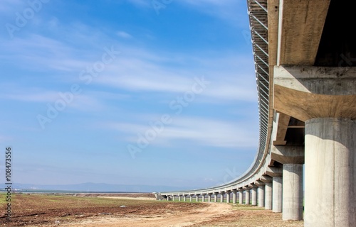 Railway bridge in Afula, Israel photo