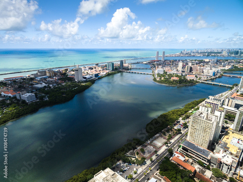 Aerial View of Recife, Pernambuco, Brazil © gustavofrazao