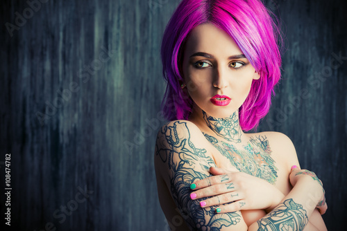 covered with tattoo