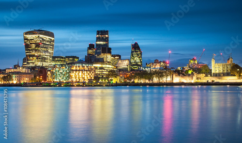 Nice view on the financial district of London  