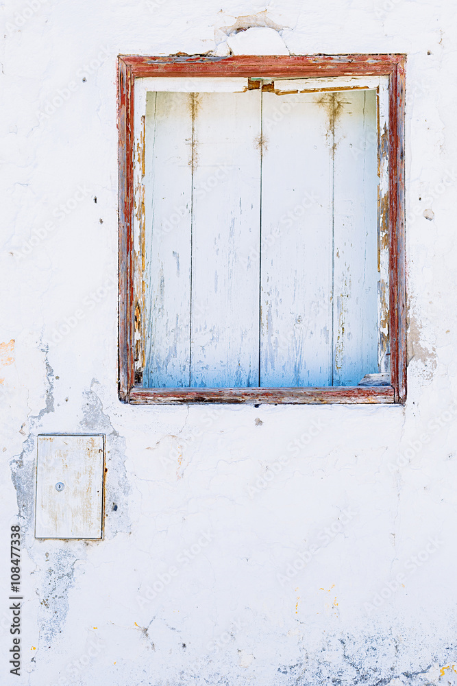 Old window in Mertola, Portugal. Colors of Portugal Series